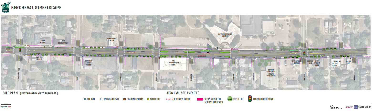 Kercheval Streetscape Proposed Layout
