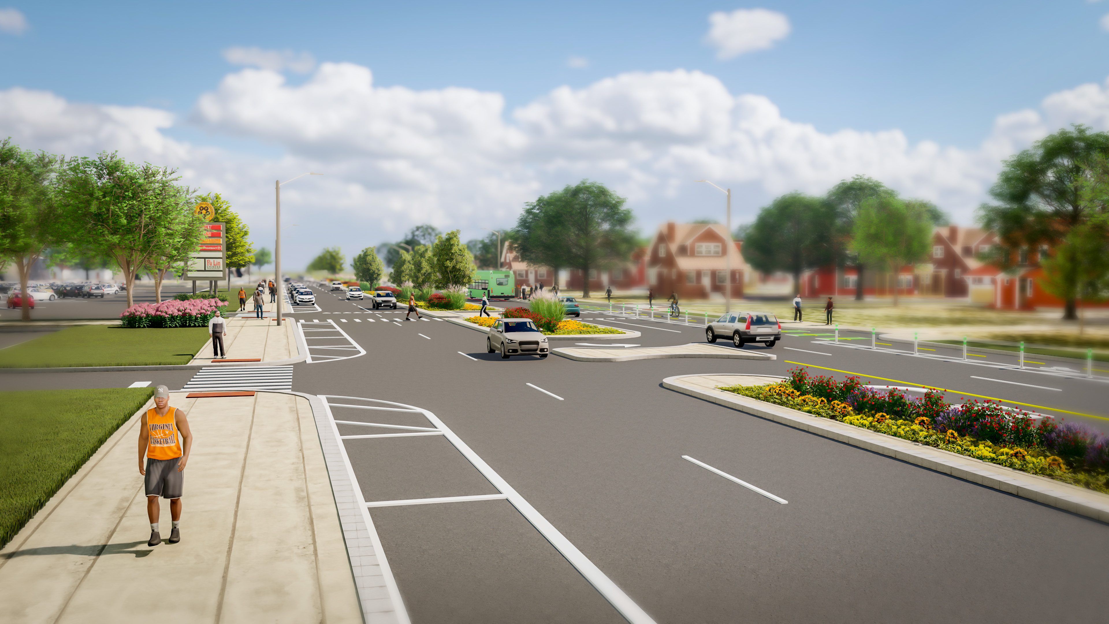 Rosa Parks Streetscape Project Rendering 1