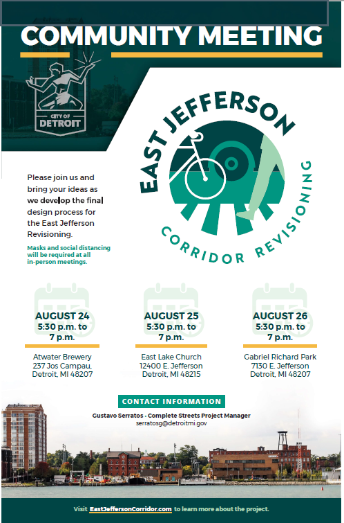 East Jefferson Corridor Project Community Meeting August 24 to 26