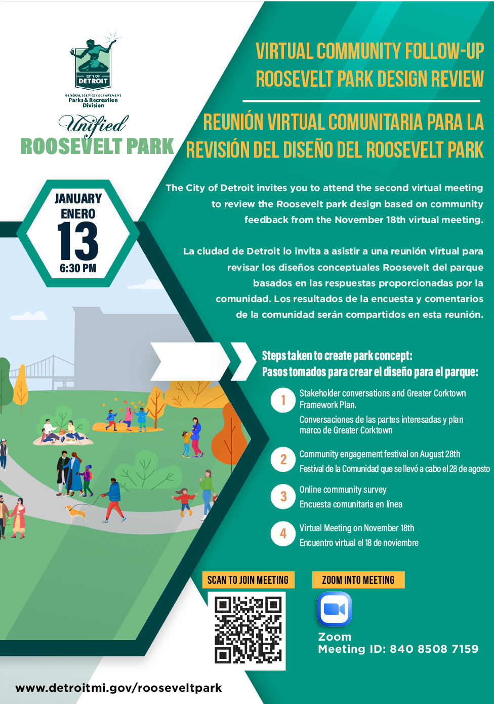 Unified Roosevelt Park Virtual Design Review Meeting