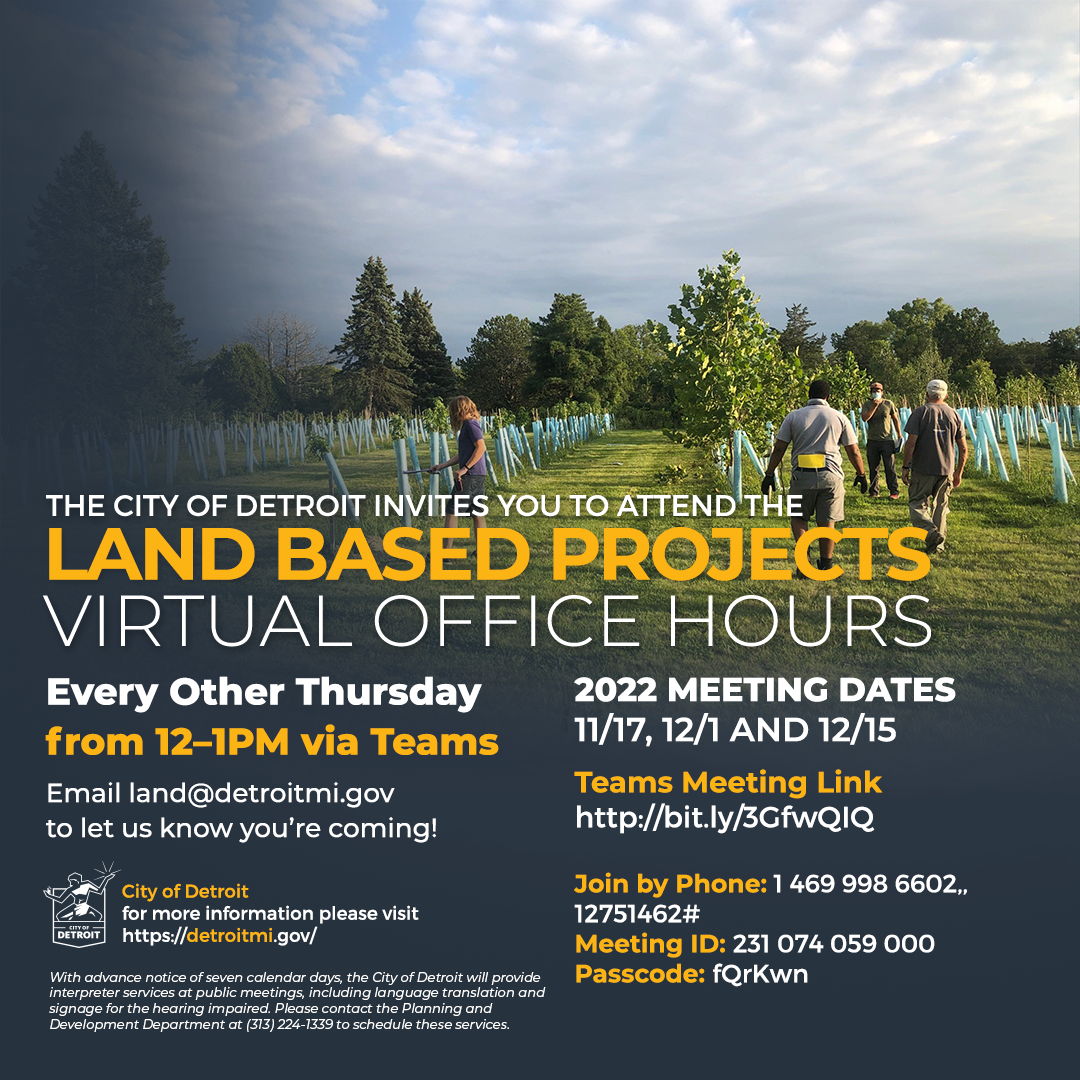 Land Based Projects: Virtual Office Hours