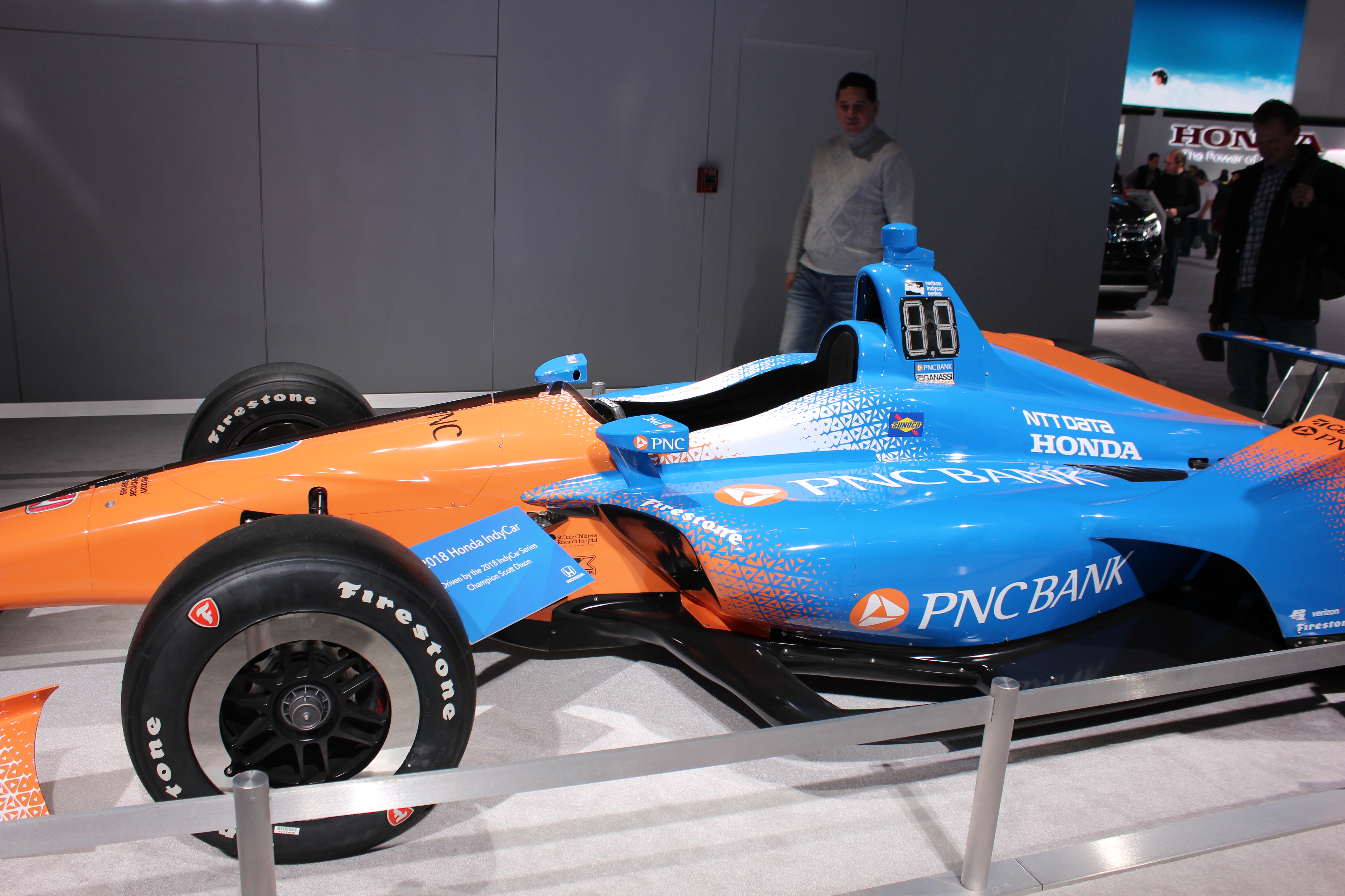 Blue &amp; Orange Car is at the Auto Show