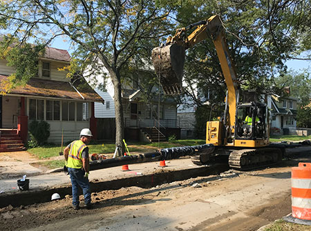 DWSD replaced the water main on Robson Street north of Grand River Avenue.
